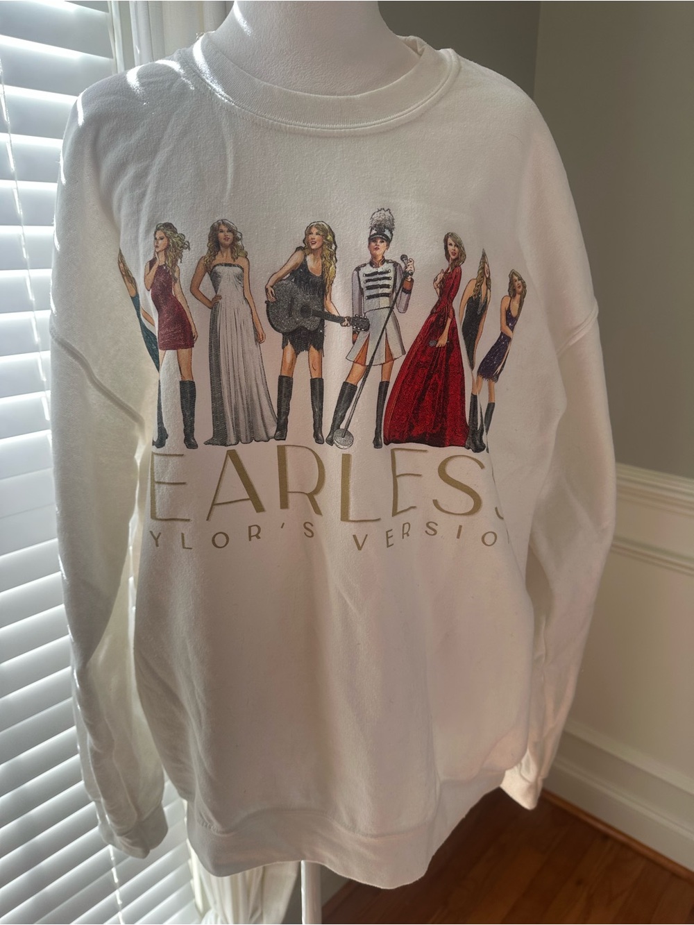 Taylor Swift White Branded Crewneck Sweatshirt